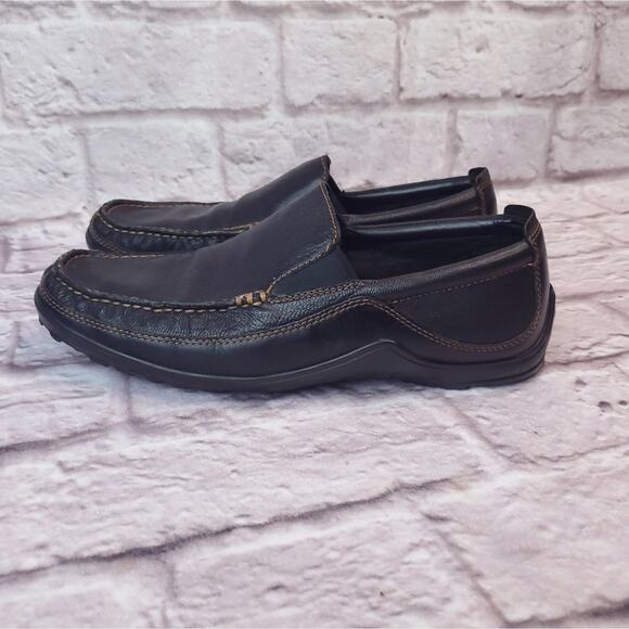 Cole Haan tucker venetian loafers shoes men's size 10 black - Picture 1 of 16